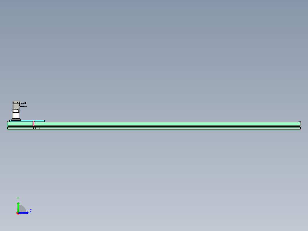东锦齿条传动DH270G-L167-S3050-BU-减速机+750W左视图
