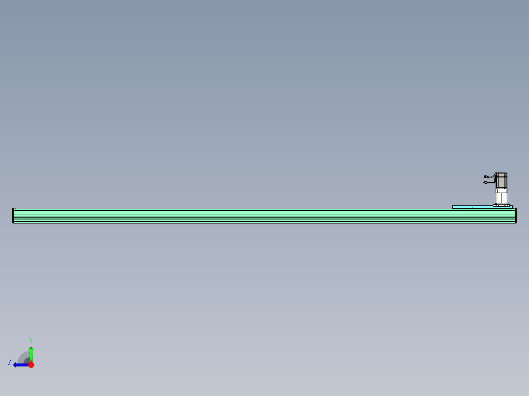 东锦齿条传动DH270G-L167-S3050-BU-减速机+750W右视图