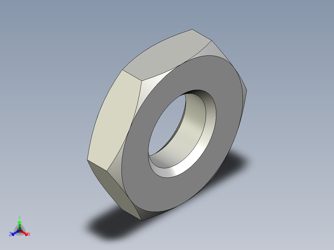 螺母-Nut_M9-4-16-30-30.stp正等轴测图