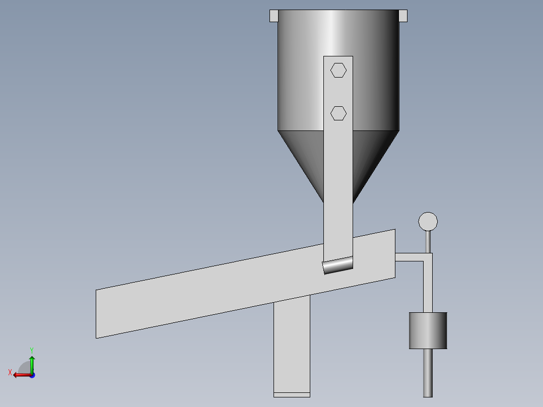 均质机自动上料装置后视图