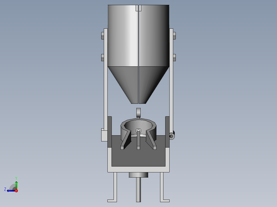 均质机自动上料装置右视图