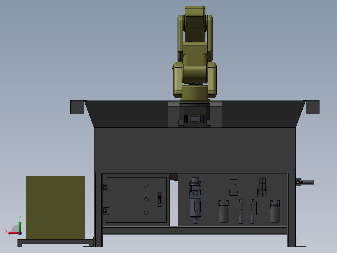 机器人打磨实际案例图纸后视图