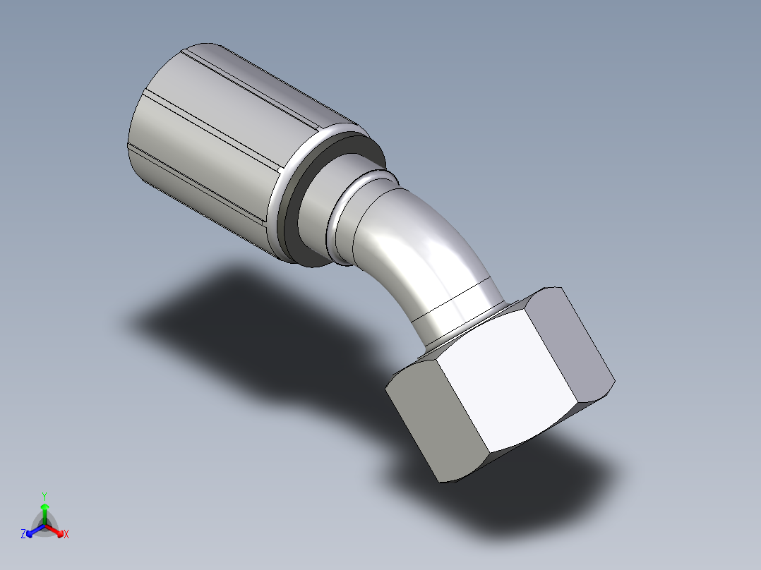 CE70系列-24°锥卡套轻型45°正等轴测图