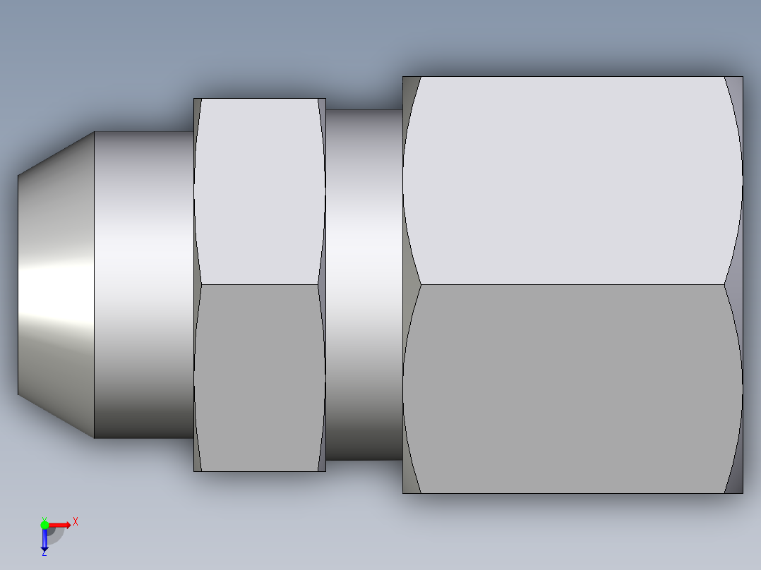 卡套式工业通用硬管接头EO_Weld_connector_AS10ZL71俯视图