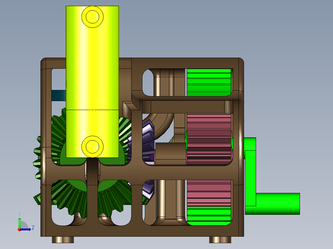 手摇抽水排水泵左视图