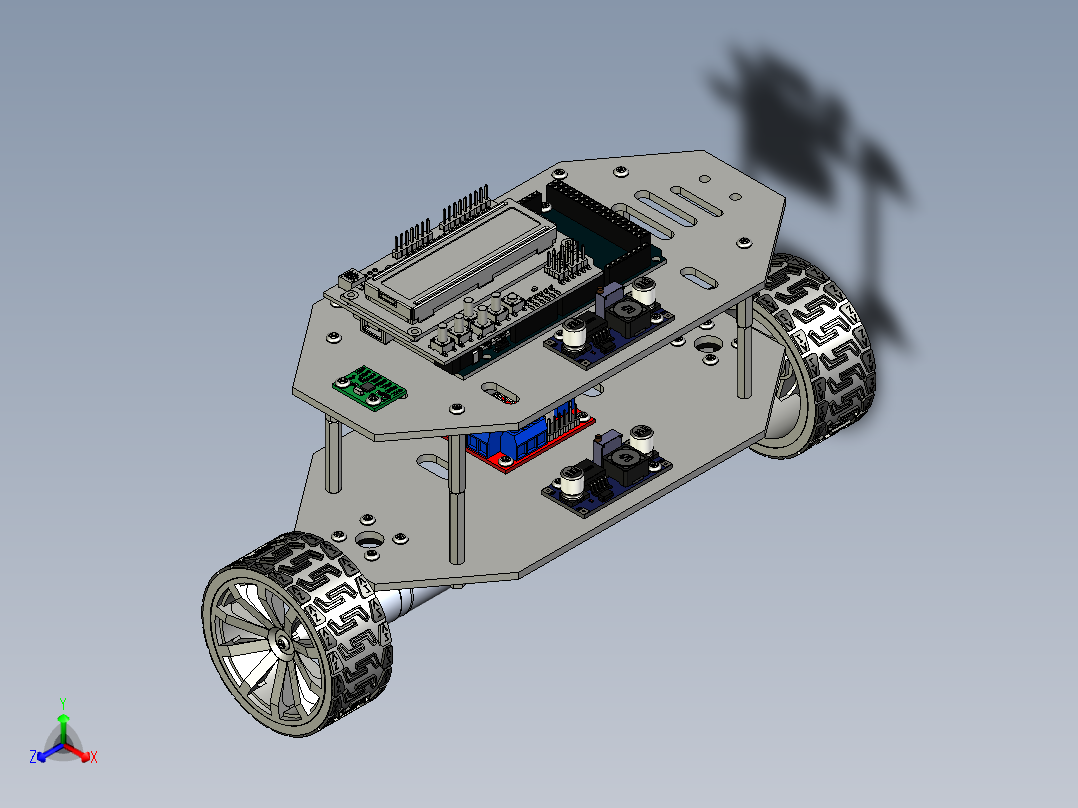 t双足自平衡小车3D图纸 STEP格式
