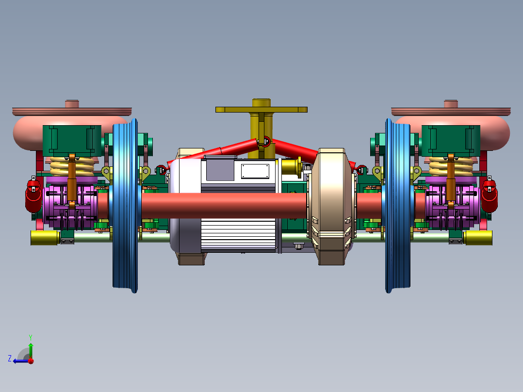 动车转向架模型SW2018右视图