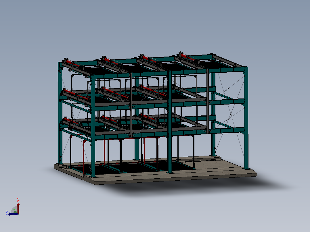 3层停车楼--SW（只有总装配图，仅供参考）