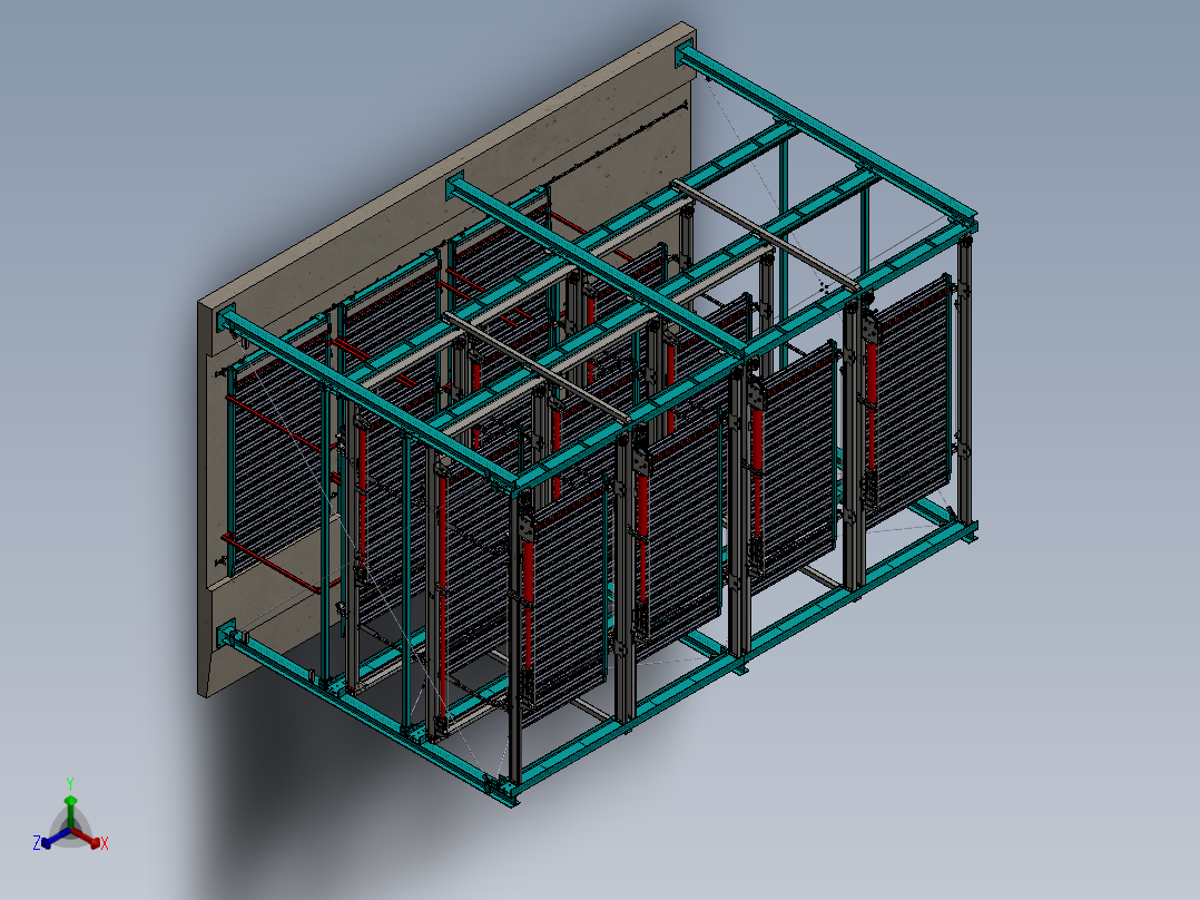 3层停车楼--SW（只有总装配图，仅供参考）正等轴测图