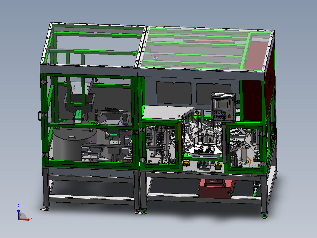 小电机齿轮箱装配设备sw16可编辑