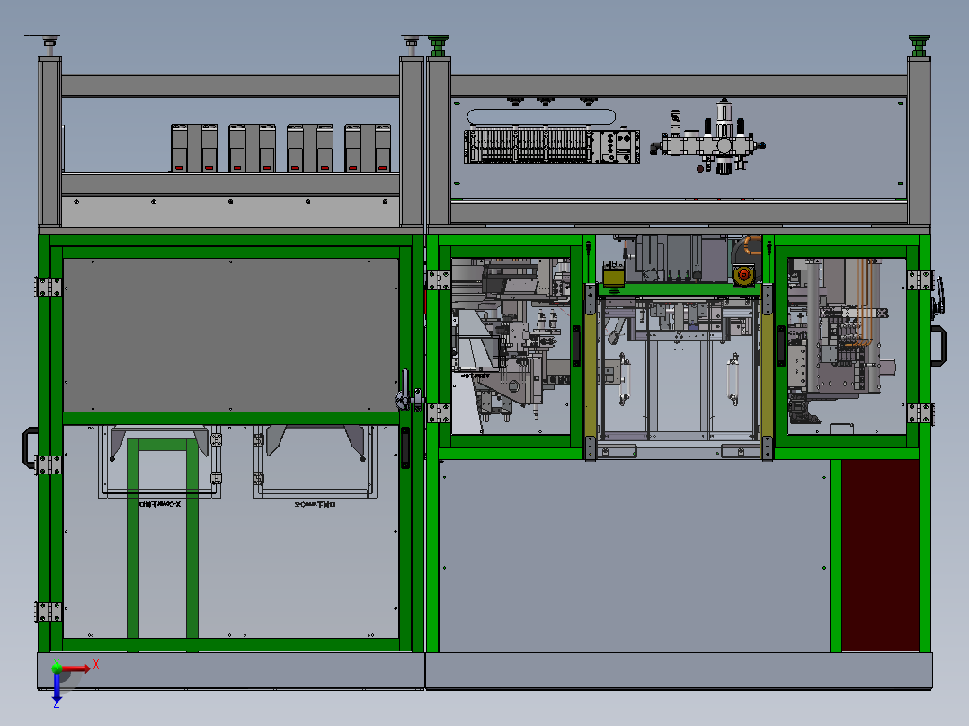 小电机齿轮箱装配设备sw16可编辑俯视图