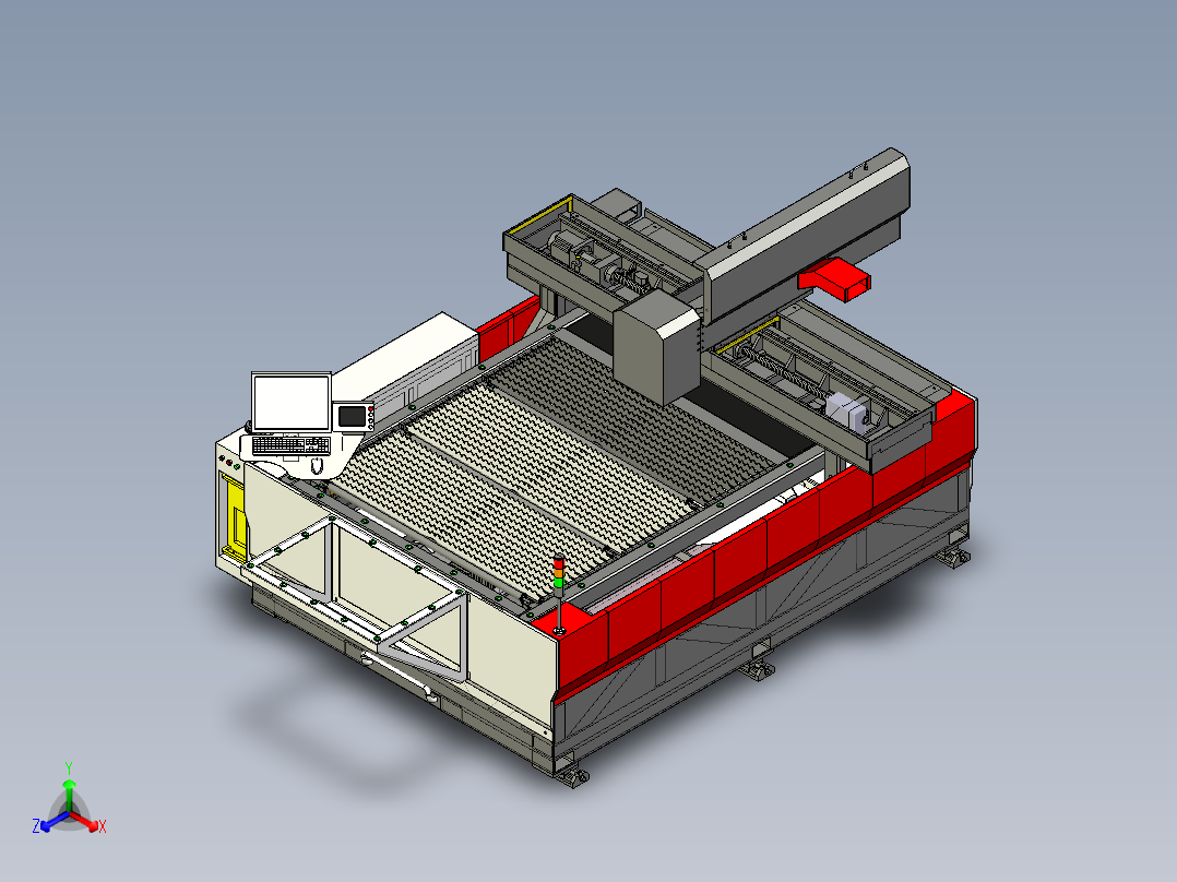 500w<span style='color: red'>光纤</span><span style='color: red'>激光</span><span style='color: red'>切割机</span>3D图纸H222