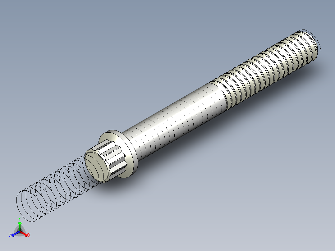 1-4in-20 2long 12-point screws.x_t正等轴测图