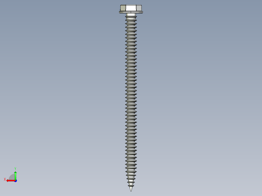 紧固件-STEP Hex Head Screw-03后视图