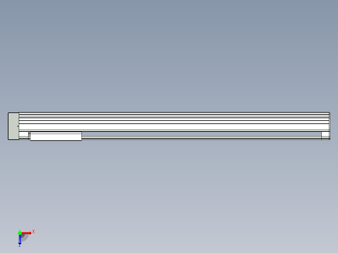 VF丝杆传动-一般环境VF27-Lxx-C-S1250-BL-ZP75-C3俯视图