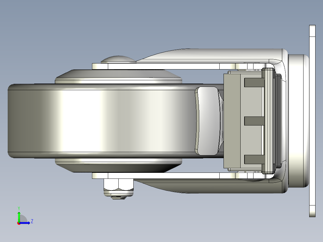儀器輪、導電輪(750N)5532-3D多系列多零件图纸模型左视图