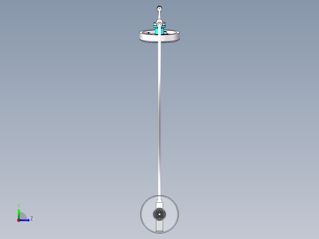 Q202-家居门窗清洗器设计【三维SolidWorks】左视图