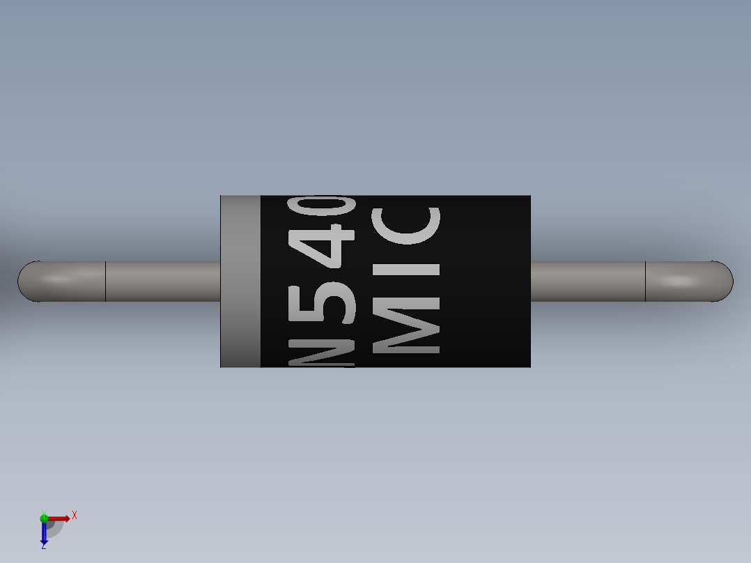 电容器 二极管 电阻器-Rectifier Diode 1N5404俯视图