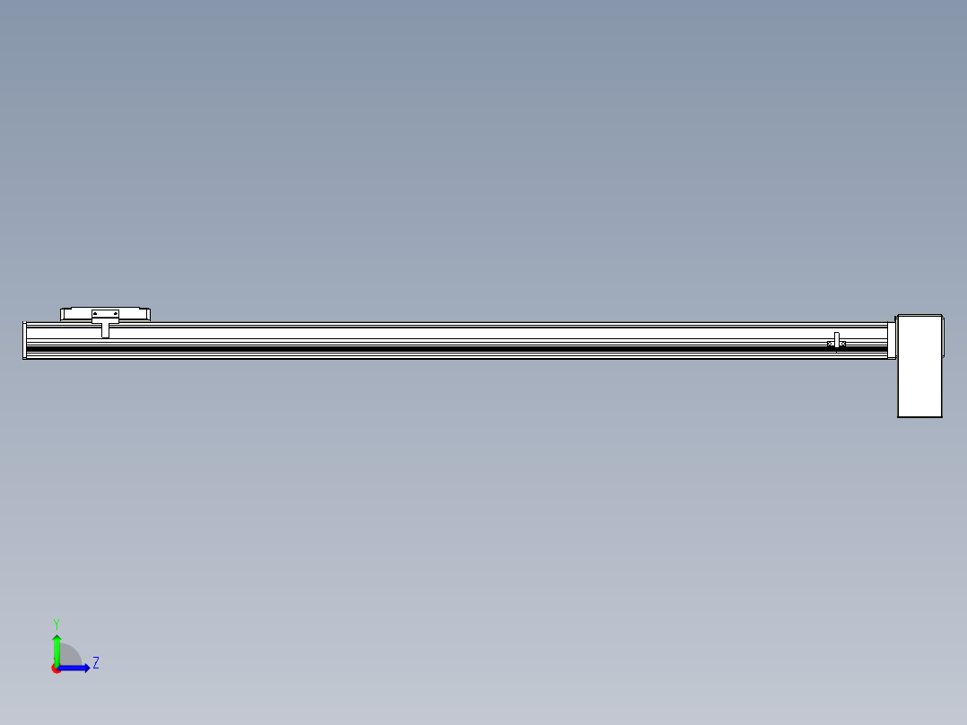 同步带全封闭直线模组TPA-HCB-105D-90-L1050-LP-Y-P20-N3左视图
