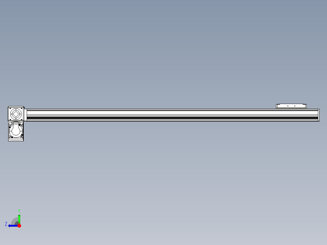 同步带全封闭直线模组TPA-HCB-105D-90-L1050-LP-Y-P20-N3右视图