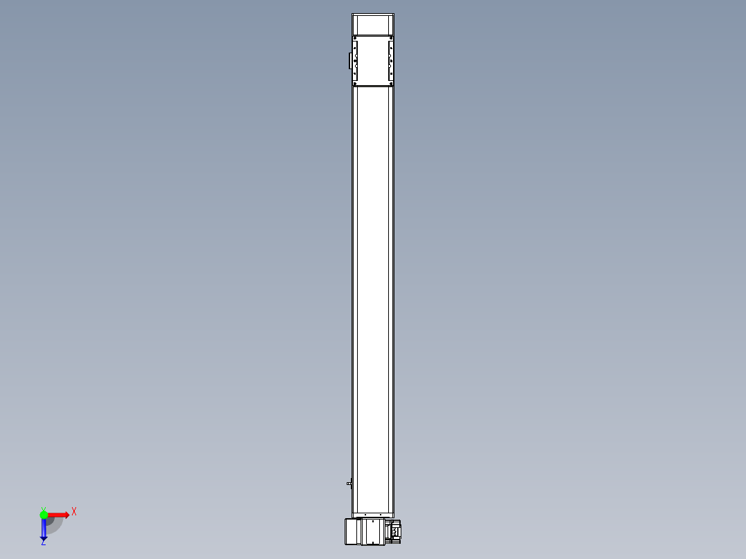 同步带全封闭直线模组TPA-HCB-105D-90-L1050-LP-Y-P20-N3俯视图