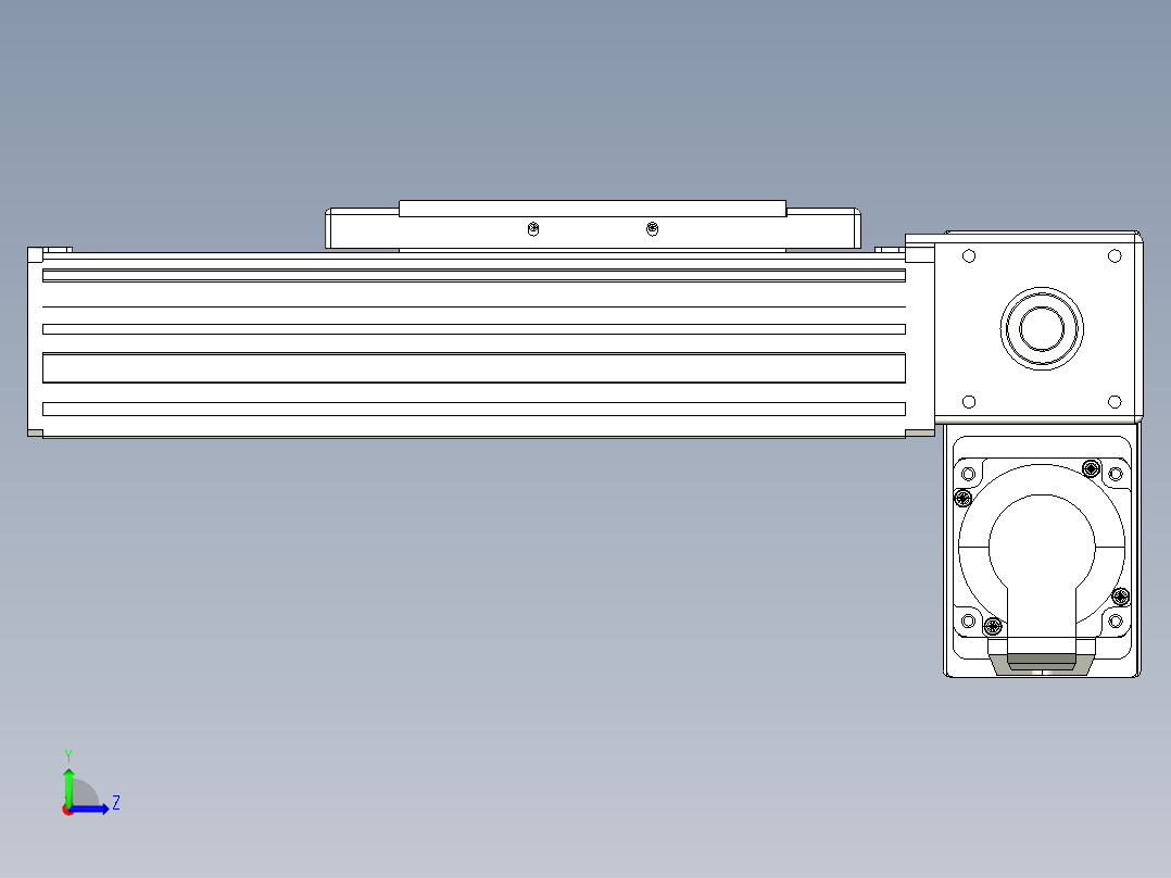 同步带全封闭直线模组TPA-HCB-14D-120-L50-RP-C-P40-N3左视图