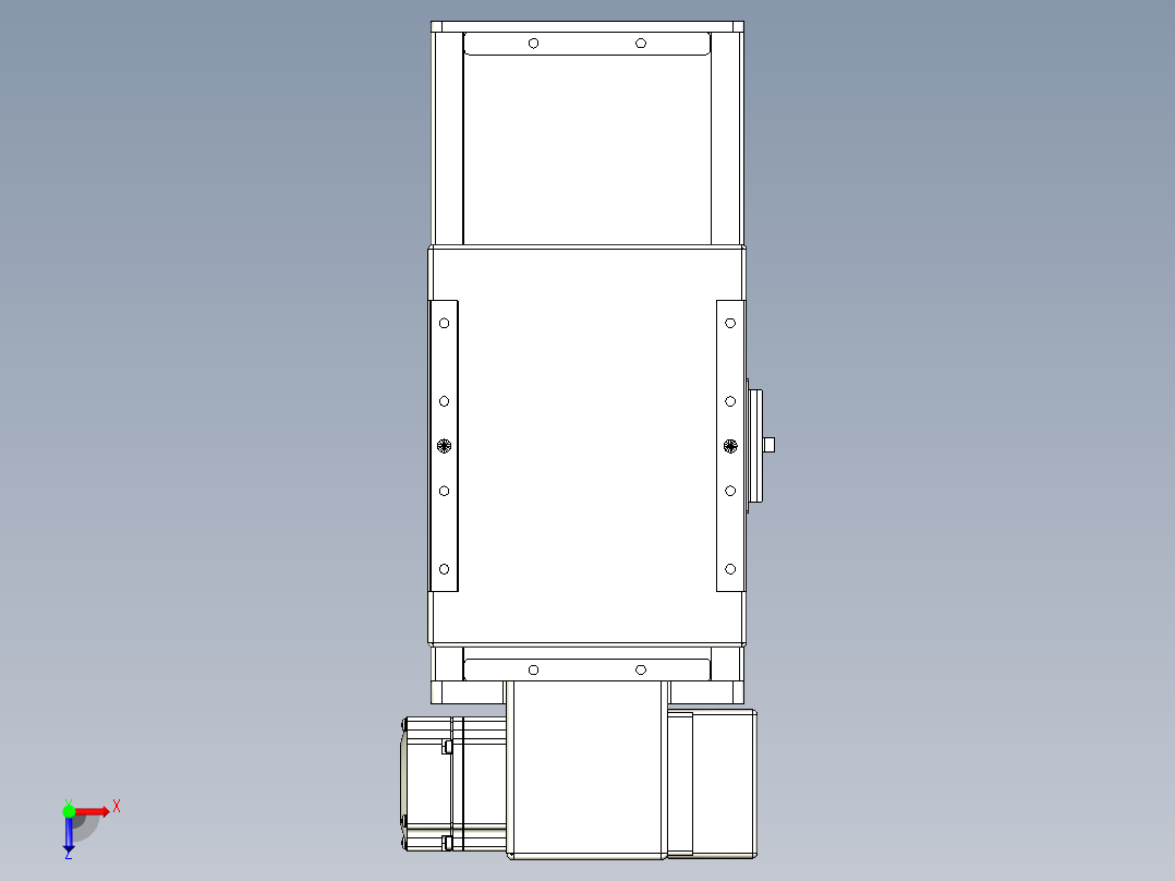 同步带全封闭直线模组TPA-HCB-14D-120-L50-RP-C-P40-N3俯视图