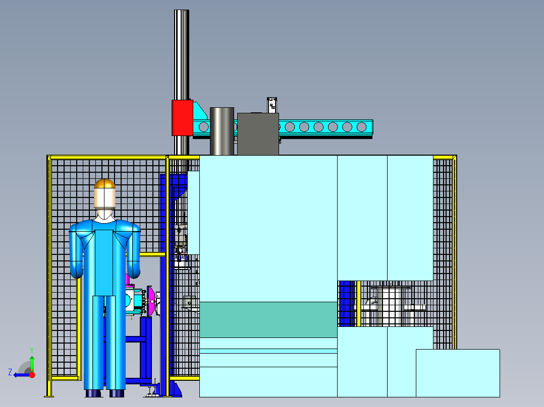 桁架机械手自动上下料step右视图