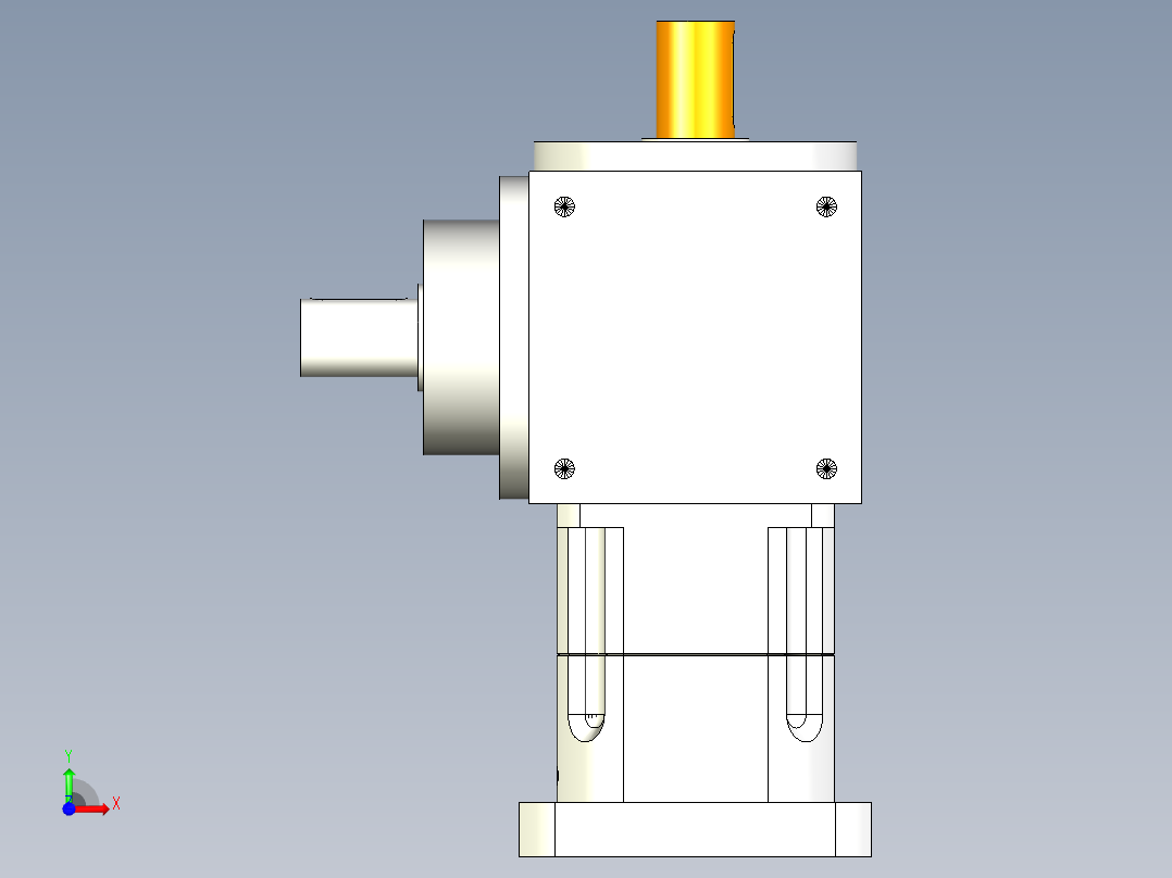 换向器PW170垂直输出 PGH142-L1 35-114.3-200-M12.stp前视图