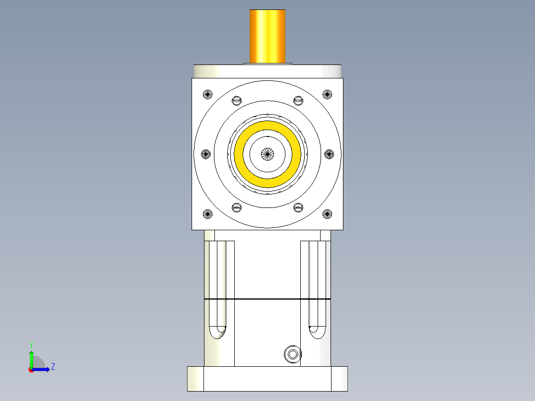 换向器PW170垂直输出 PGH142-L1 35-114.3-200-M12.stp左视图