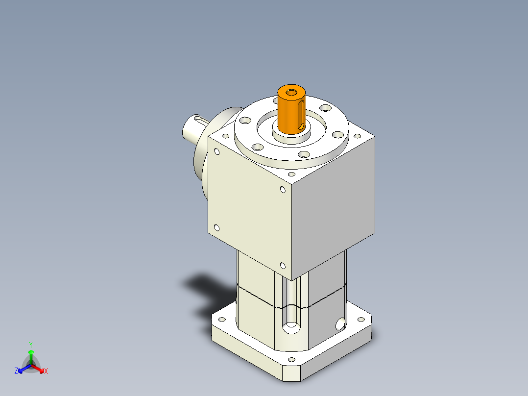 换向器PW170垂直输出 PGH142-L1 35-114.3-200-M12.stp正等轴测图