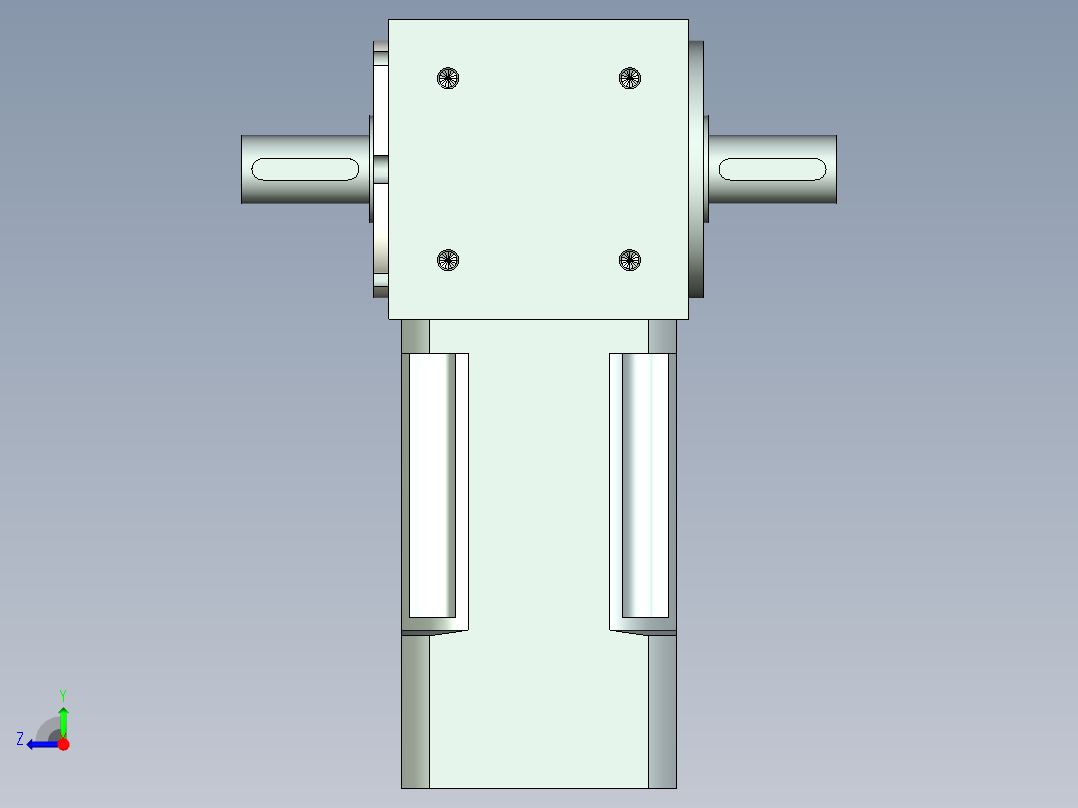 换向器PW70双轴 PLX60-L2 14-50-70-M4.stp右视图