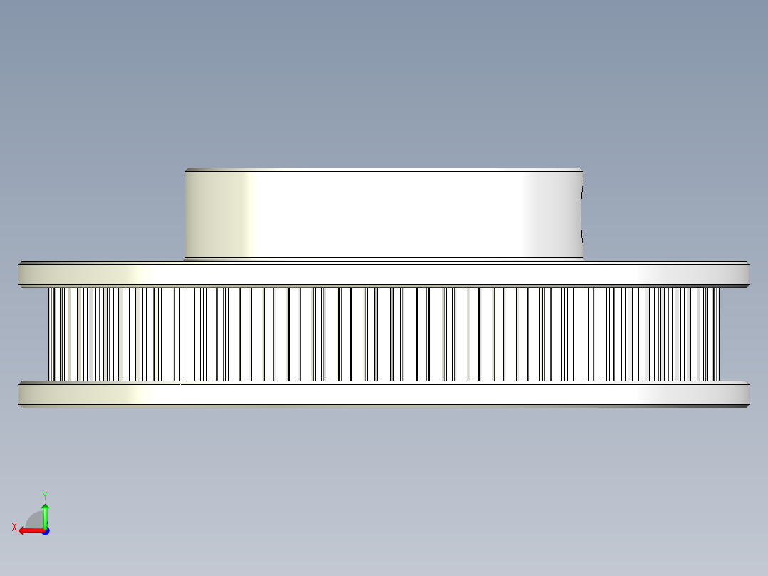 2GT滑轮，BF型，80齿，外径55毫米；6mm和10mm皮带宽度；8毫米、10毫米、12毫米和15毫米孔径后视图