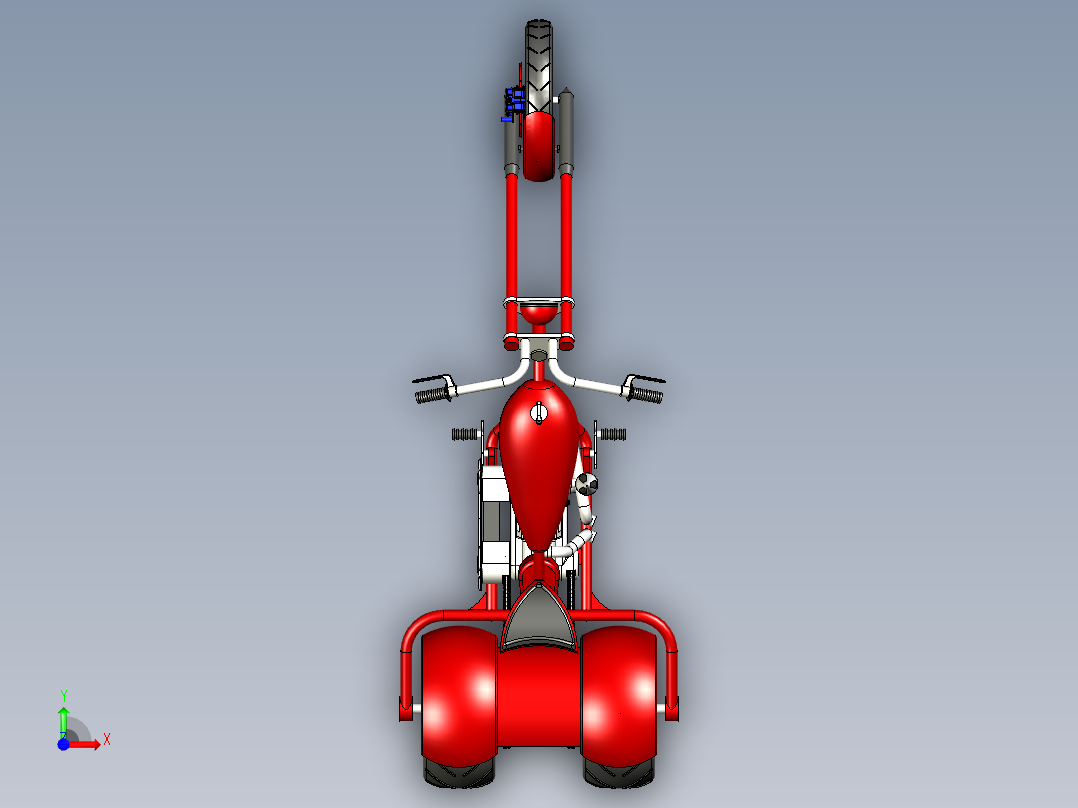 三轮摩托车--igs stp前视图