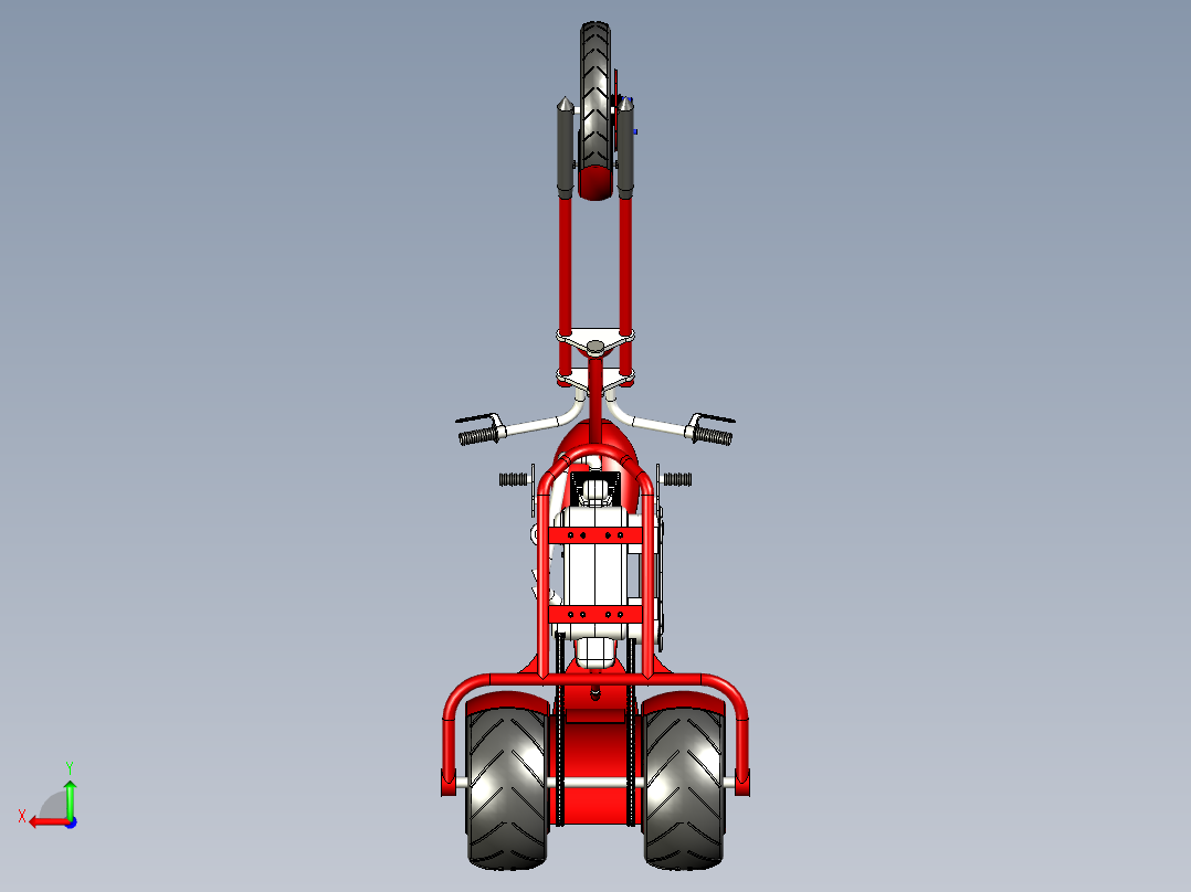三轮摩托车--igs stp后视图