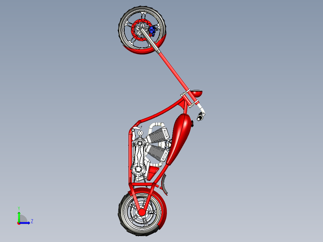 三轮摩托车--igs stp左视图