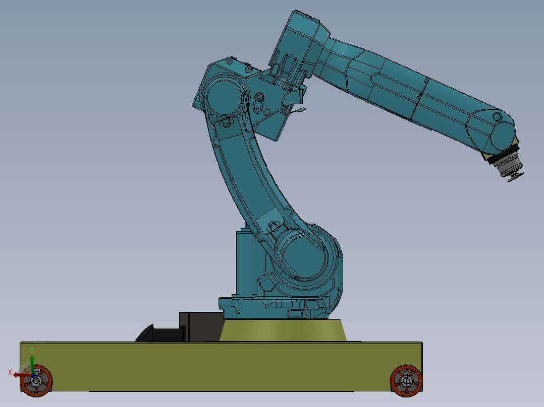 抓取机器人小车后视图