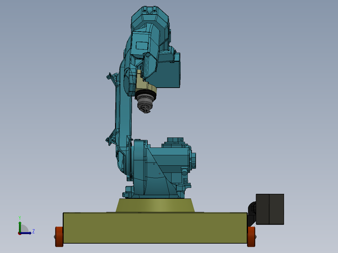 抓取机器人小车左视图