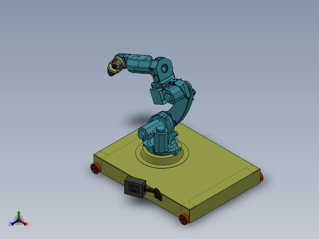 抓取机器人小车正等轴测图