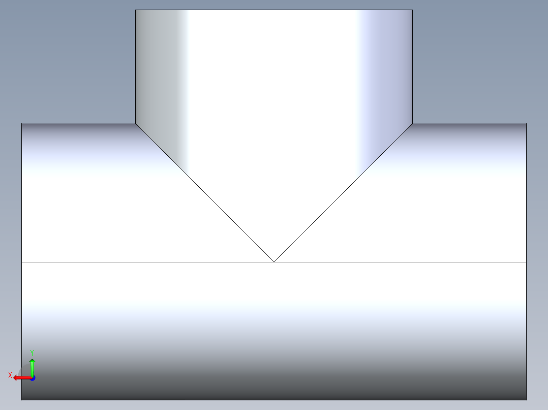 聚氯乙烯配件02A-Sch80_ReducingTee_SxSxS_801-250FB_2in x 1.25in后视图