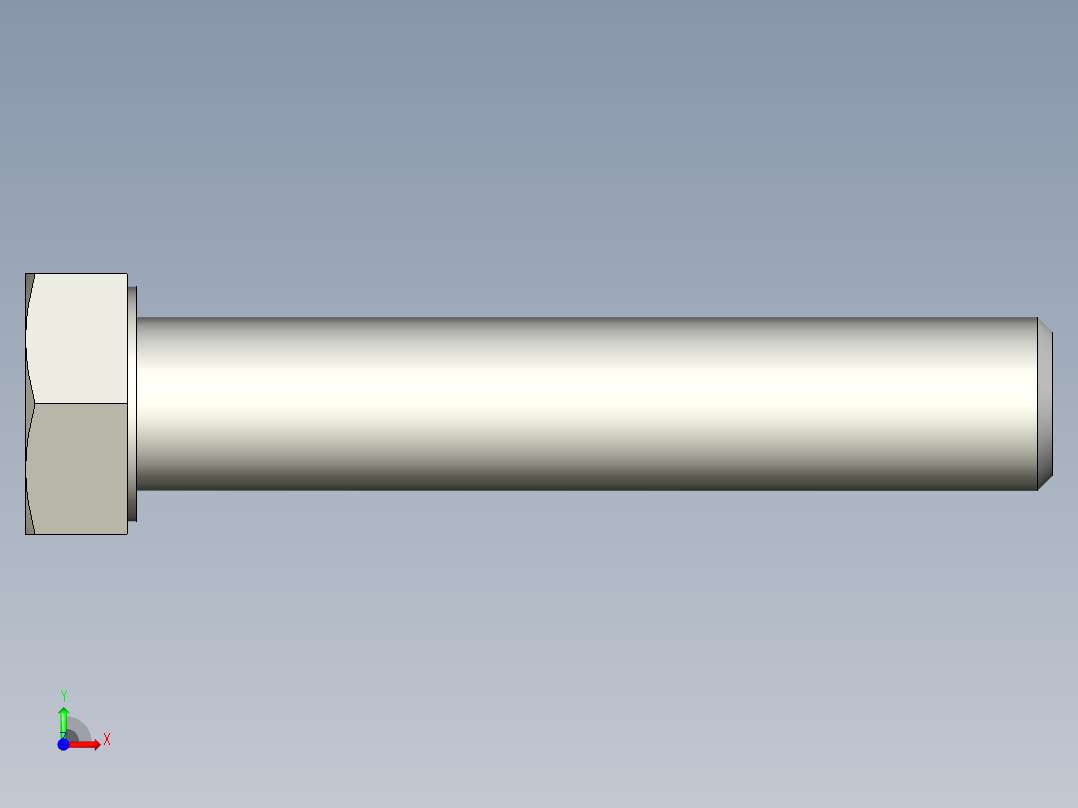 螺钉-DIN_931-M18x2.5x95_27.stp前视图