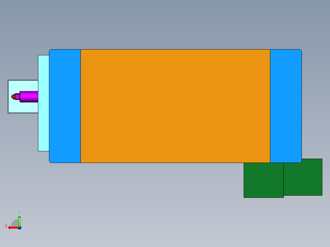 细长齿轮轴花键轴加工工装后视图