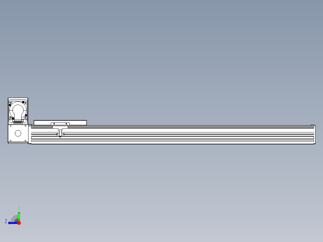 同步带全封闭直线模组TPA-HCB-120D-90-L700-LU-Y-P40-N3右视图