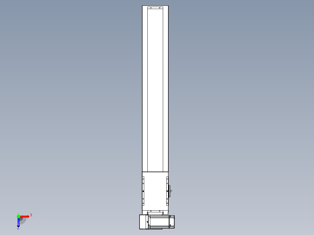 同步带全封闭直线模组TPA-HCB-120D-90-L700-LU-Y-P40-N3俯视图