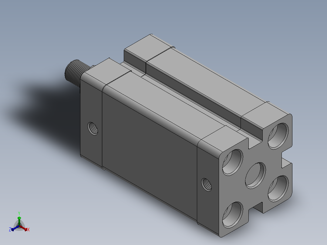 气缸ACE20X30SB正等轴测图