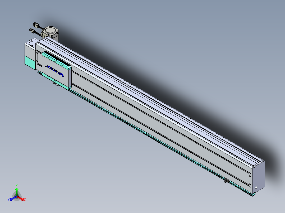 威洛博VBC同步带传动一无尘环境VBC14-L45-S1000-BLD-ZP40-C3正等轴测图