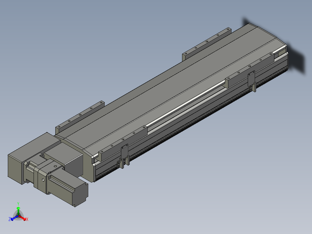 直线模组LHB21-L40-S600-BL设计图纸正等轴测图