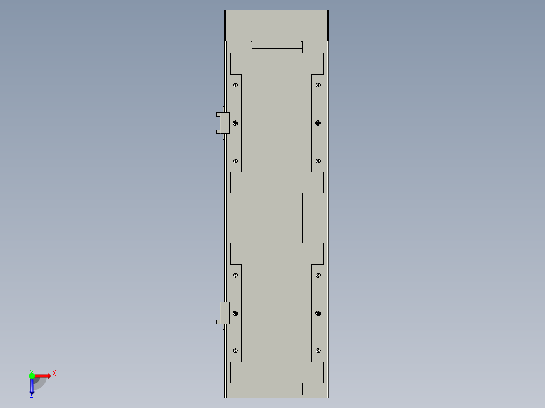 直线模组LHC17-S300-D设计图纸俯视图