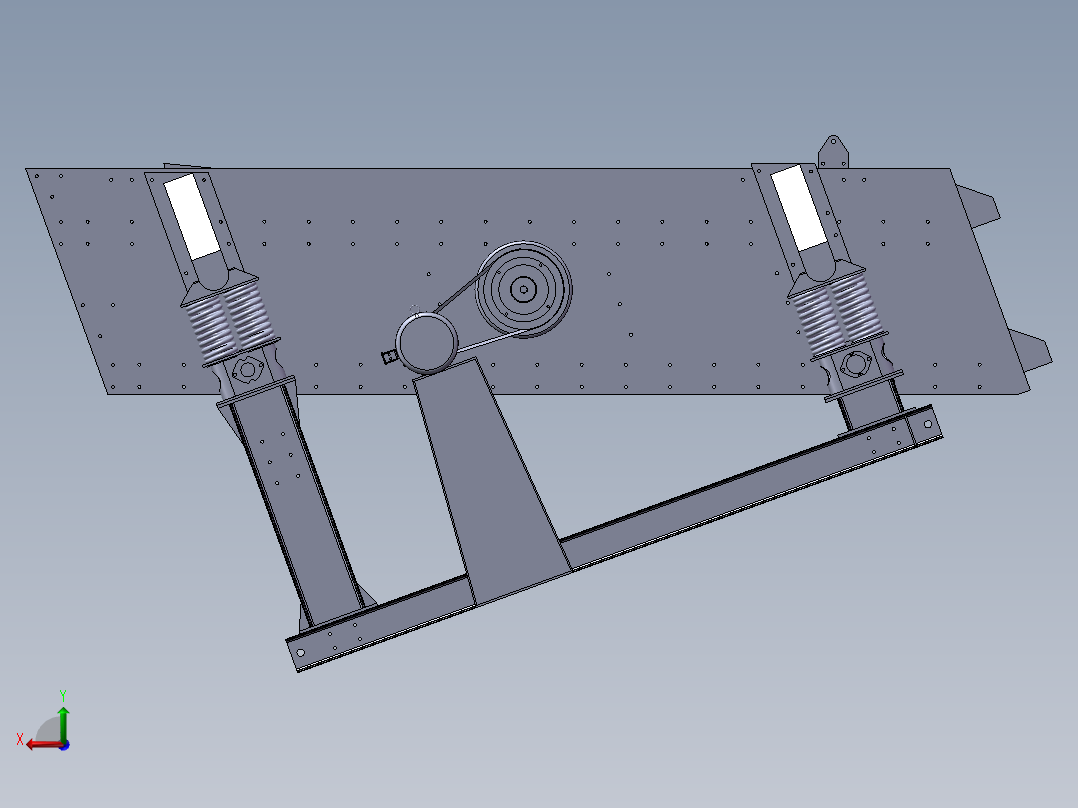 YAH2460圆振动筛后视图