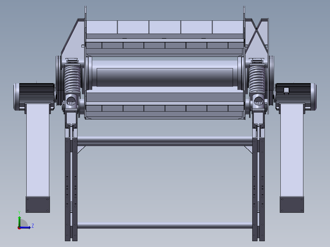 YAH2460圆振动筛左视图